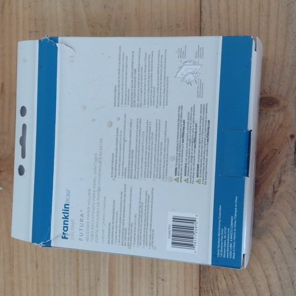 Franklin Brass Futura Recessed Paper Holder Chrome New in Open Box - Picture 5 of 8